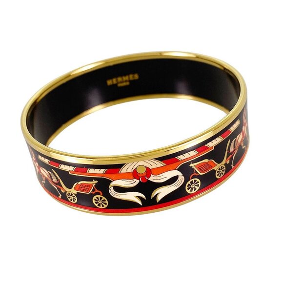 HERMES Emile GM Gold plated Bangle - Picture 1 of 14